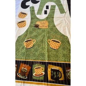 Coffee Themed DIY Apron Panel Vicky Howard For Springs Creative Cut N Sew Fabric
